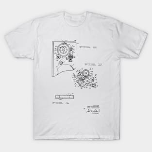 Driving and supporting means for high speed printing drum Vintage Patent Hand Drawing T-Shirt